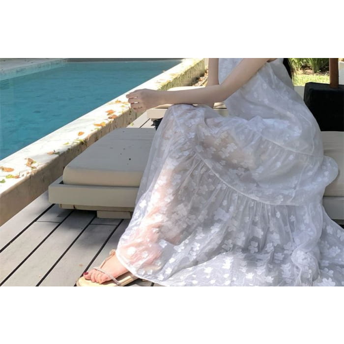 Halter Floral Midi Sundress