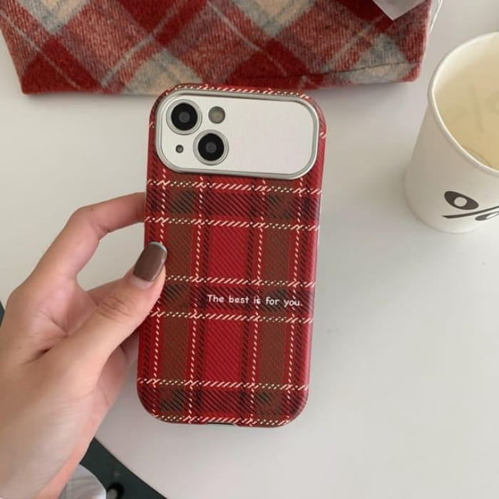 Heart Plaid Phone Case - iPhone 16 Pro Max / Plus / 15 / 14