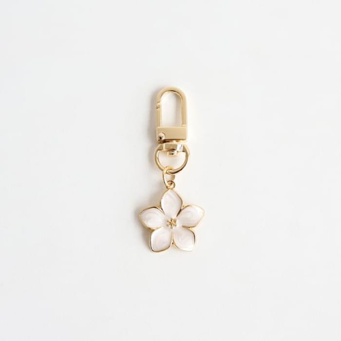 Japanese Cherry Blossoms Key Rings - White / One Size