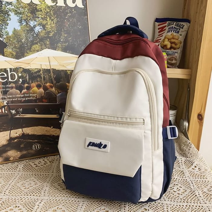 Lettering Logo Backpack / Knot Charm / Set - Without - Red