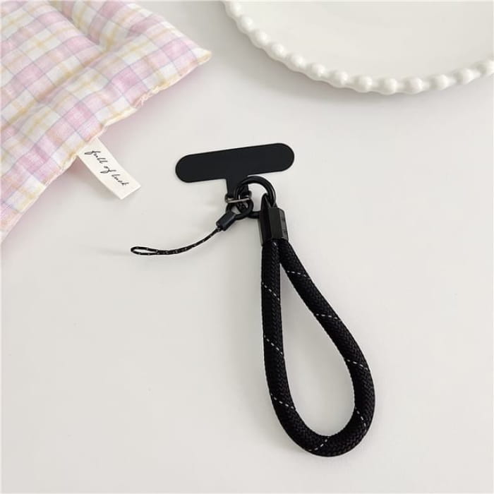 Phone Strap with Lanyard Pad - 38 - With - Black / One Size
