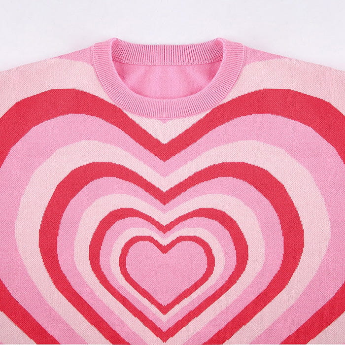 Pink Love Aesthetic Jumper - Sweater