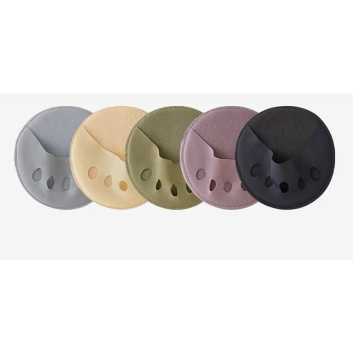 Plain Half Socks Set - Type 13 - 5 Paits - Blue & Nude