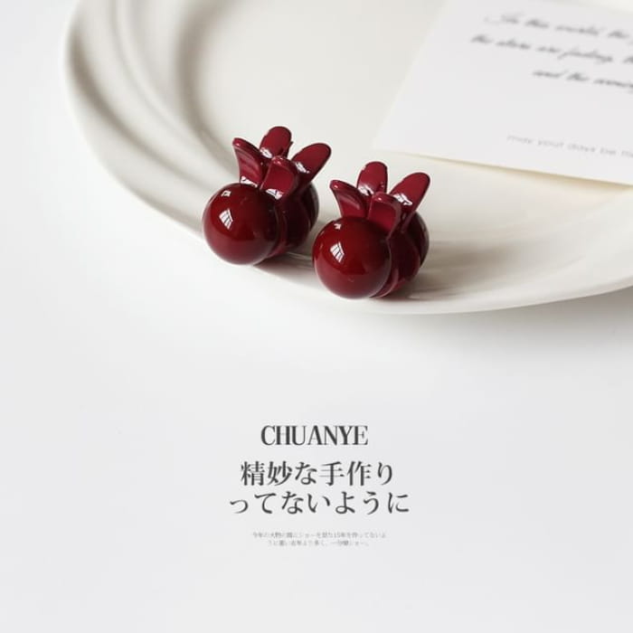 Rabbit Ear Hair Claw - Type 02 - Red / One Size