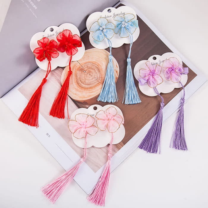 Red Elegant Print Traditional Kimono Dress - One Size