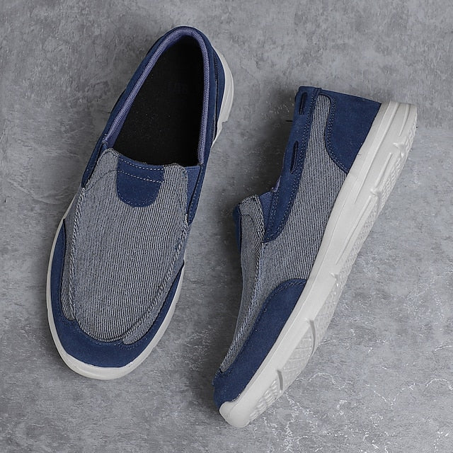 Slip-On Beige Lightweight – Men's Loafers Canvas