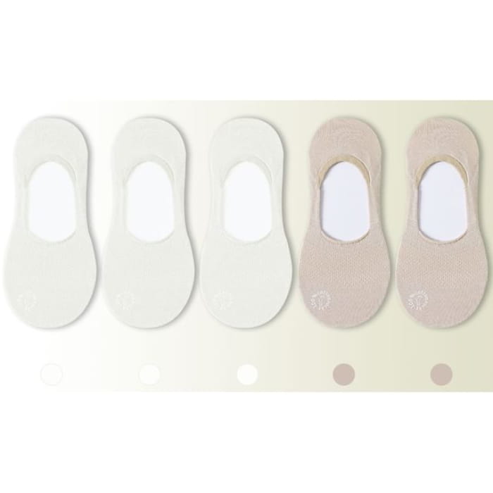 Set of 5 Pairs: Plain No Show Socks - Type 9 - Pairs - 3