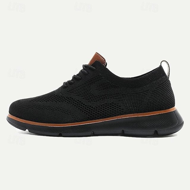 Walking Breathable Lightweight Casual - Knit Sneakers Men's