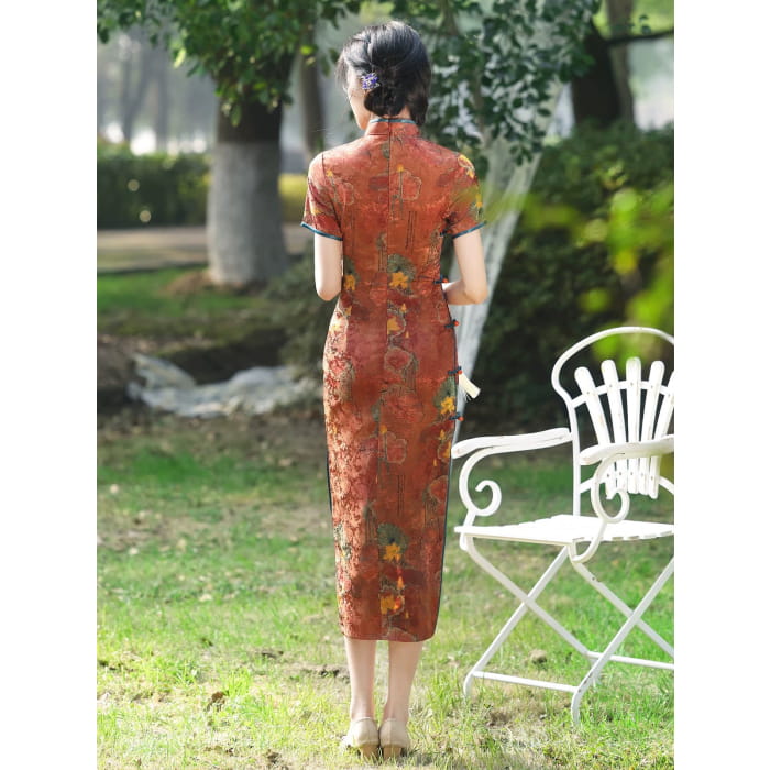 Vintage Autumn Cheongsam Dress - Female Hanfu