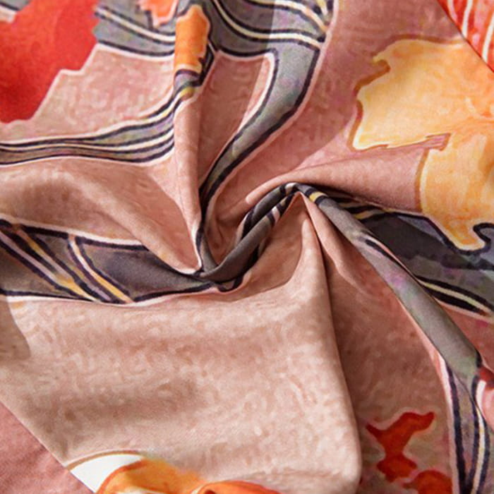 Vintage Nine Tailed Fox Cardigan Kimono Outerwear - Orange