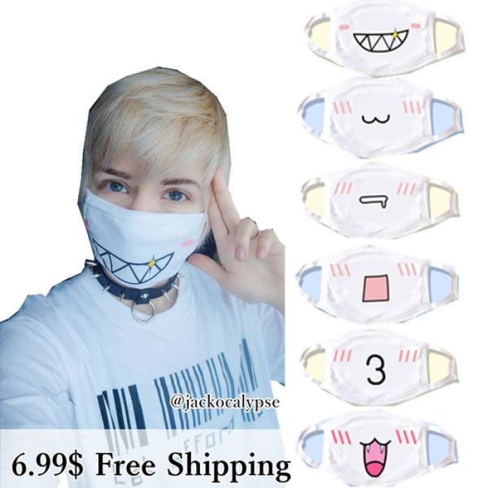 13 designs Emoji Emoticons Face Dust Mask CP141360 - Cospicky