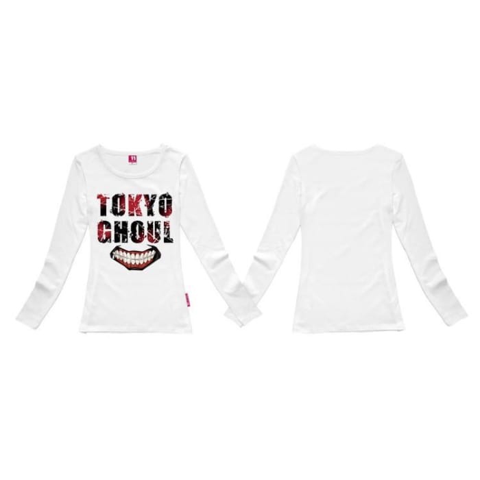 M/L/XL White Tokyo Ghoul Body Fit Long Sleeve T-shirt CP165313 - Cospicky
