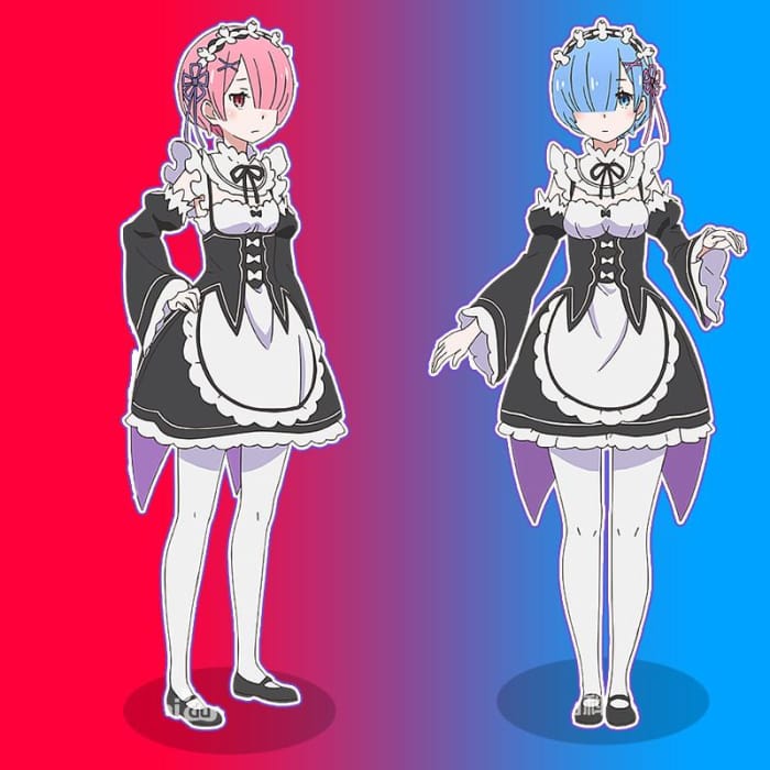 Re: Life In A Different World From Zero REM RAM Cosplay Costume CP167924 - Cospicky