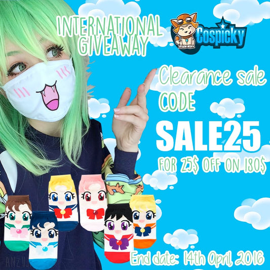 Sailor Moon Socks and Mask Giveaway and Promotion sale
