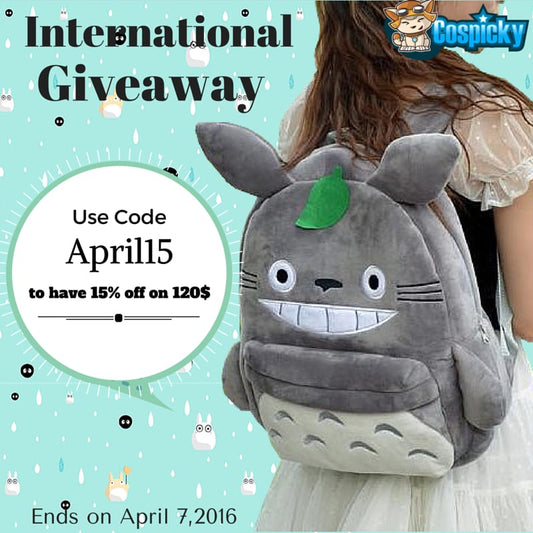 April Promo + Totoro Backpack Giveaway