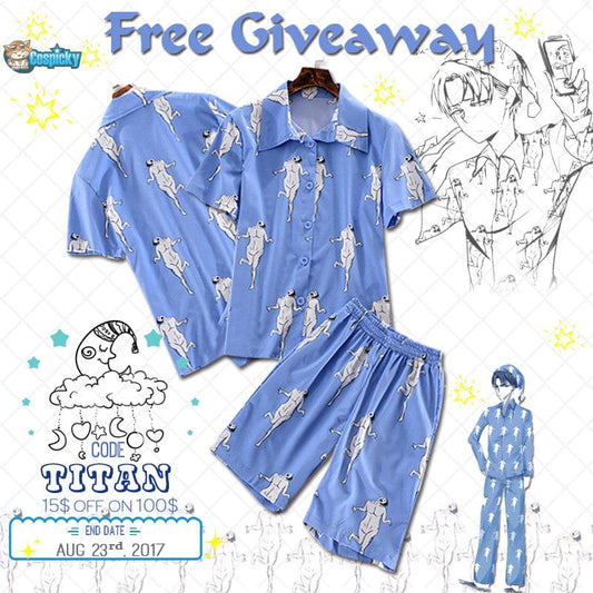 Attack on Titan Blue Pajamas Giveaway