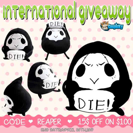 Kawaii Reaper Hold Pillow Giveaway
