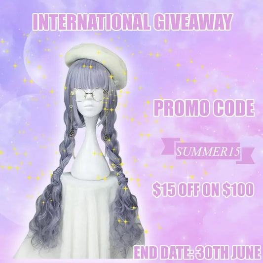 Lolita Purple Wig INTERNATIONAL FREE GIVEAWAY