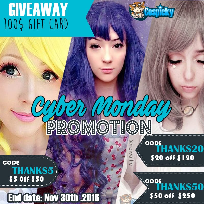 100$ Store Credit Giveaway and Cyber Monday Promotion