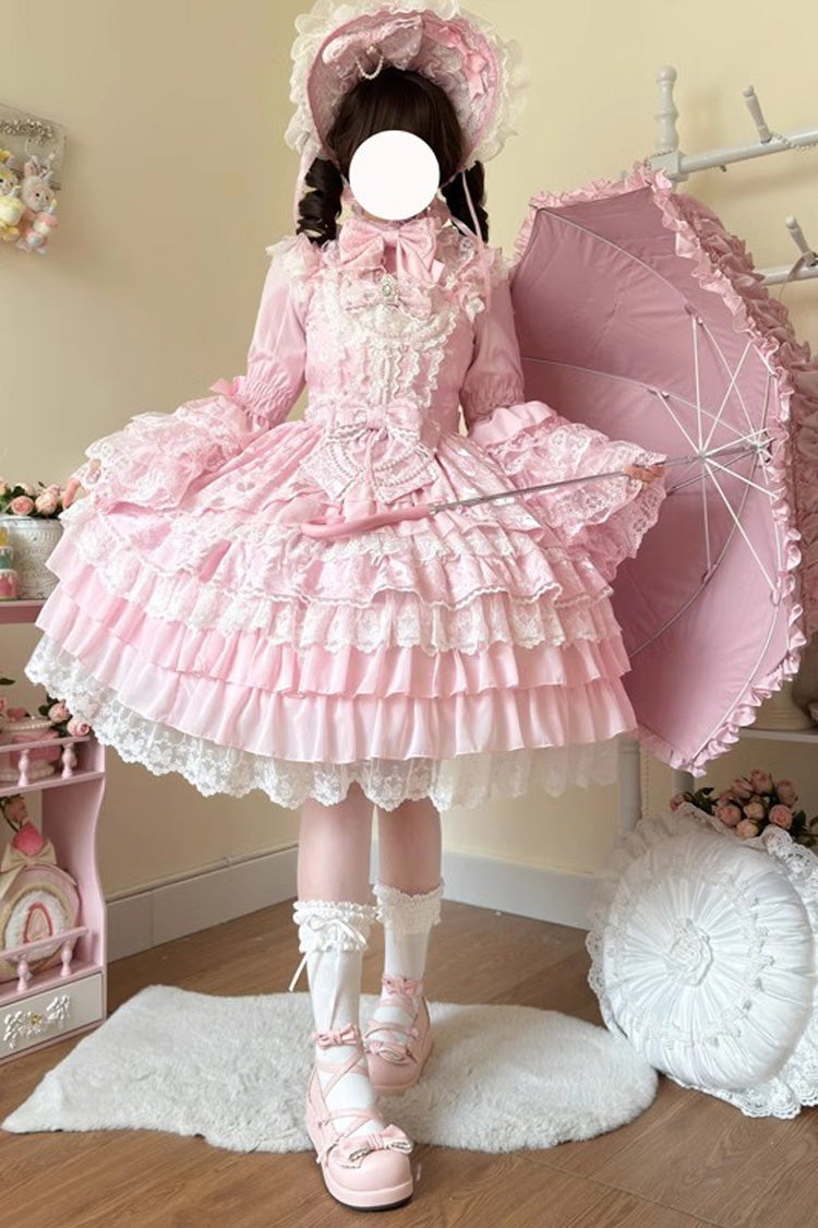 Gorgeous Multi-Layer JSK Dress with Bow in 4 Colors