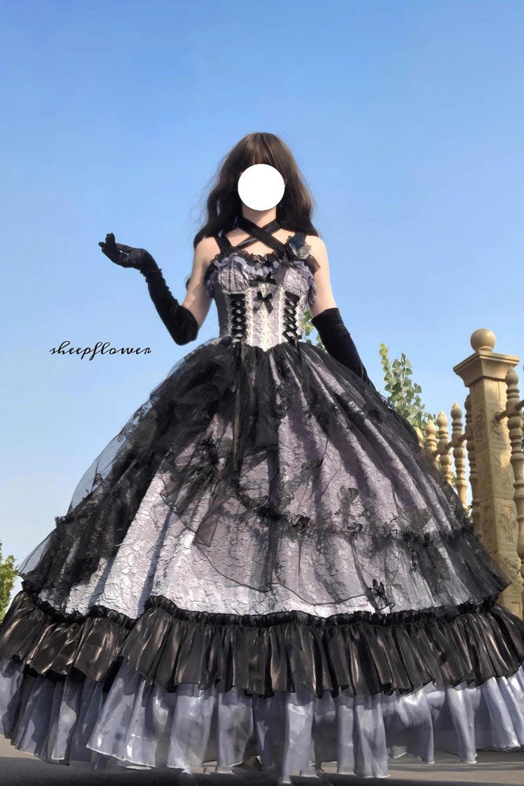 Medea Kiss Halloween Witch Ruffled Bowknot Gothic Jsk Dress
