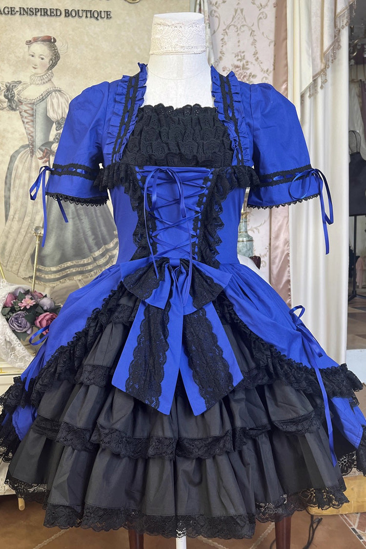 Sweet Lolita Dress with Multi-Layered Ruffle Cardigan - Miss Rella, 9 Colors
