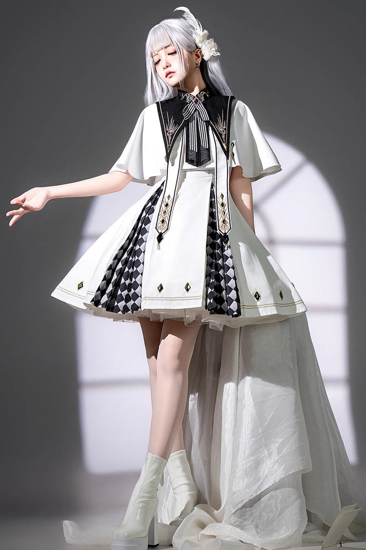 Ivory Magic Academy Diamond Print Stitching Gothic JSK