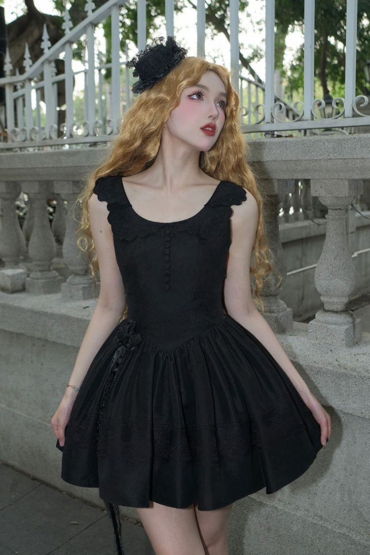 Classic Gothic Lolita JSK Dress with Night Traveler Motif