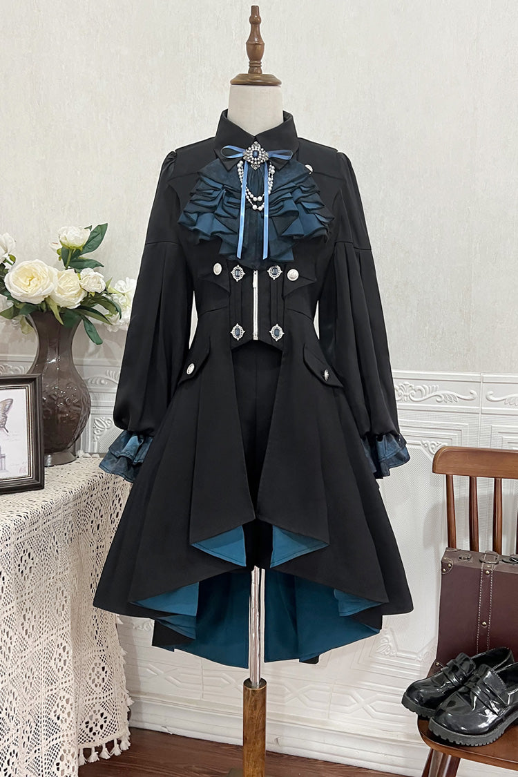 Ebony Long-Sleeve Gothic Ouji 4-Piece Ensemble - Deep Music