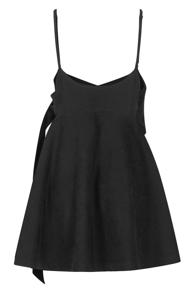 Steampunk Dress with Strap Buckle and High Waist for Women
