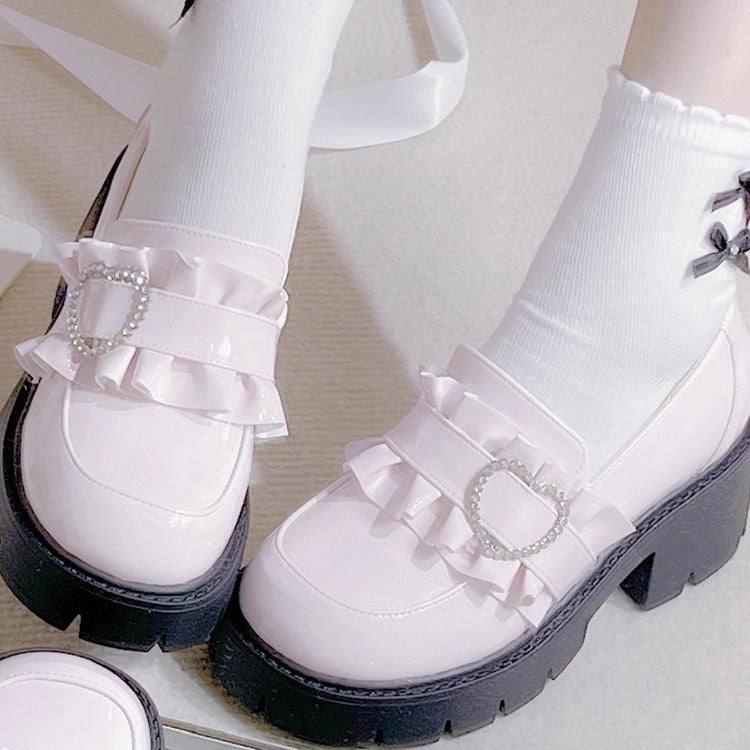Heart Rhinestone Elegant Platforms in 3 Colors