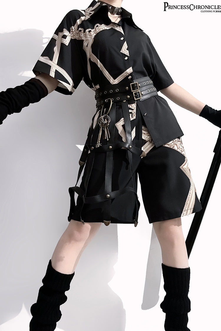 Ebony Ouji Prince Blouse with Print - Dream Void Mirror