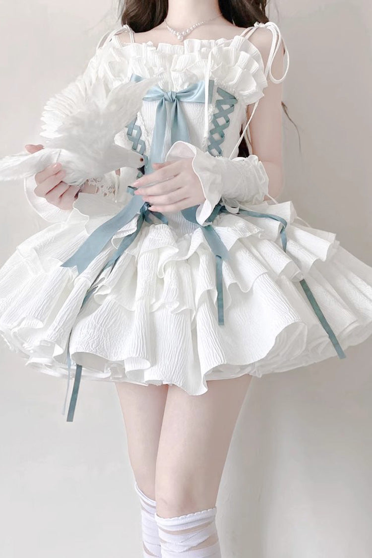 Multi-Layered Ruffle Corset Gothic Lolita JSK Dress