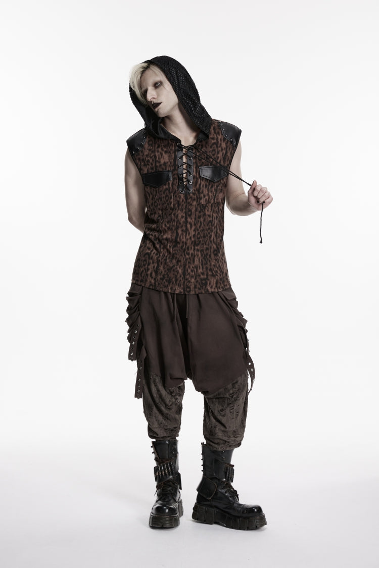 Punk T-Shirt with Lace-Up and Mesh