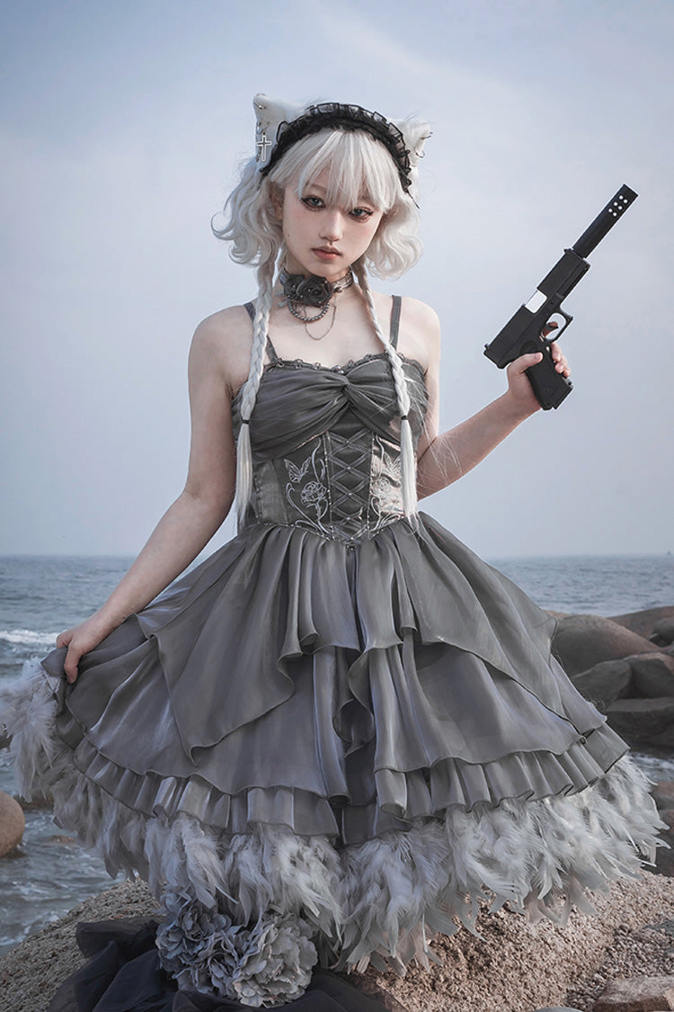 Elegant Princess Lolita JSK Dress with Ruffle Bowknot