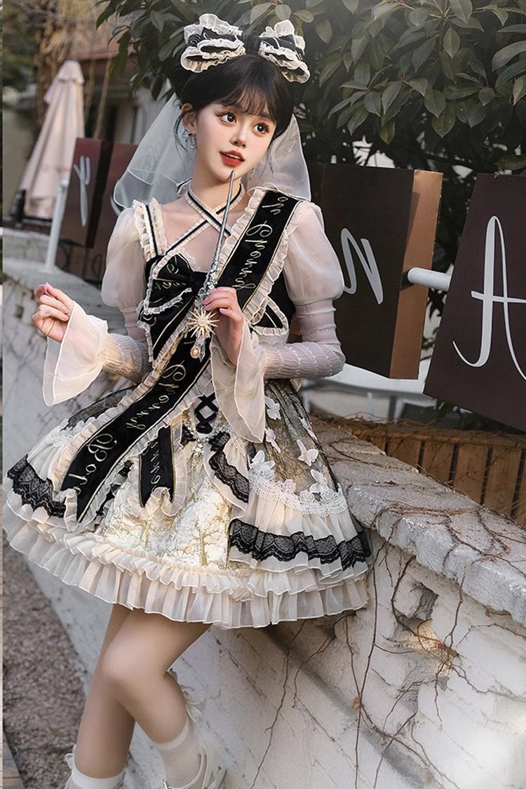 Sweet Lolita Dress with Bowknot and Lace