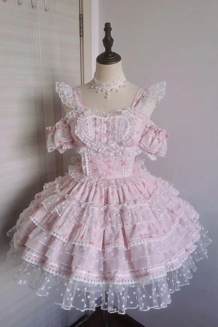 Dopamine Multilayer Lace Sweet Lolita Jumper Dress in 5 Hues