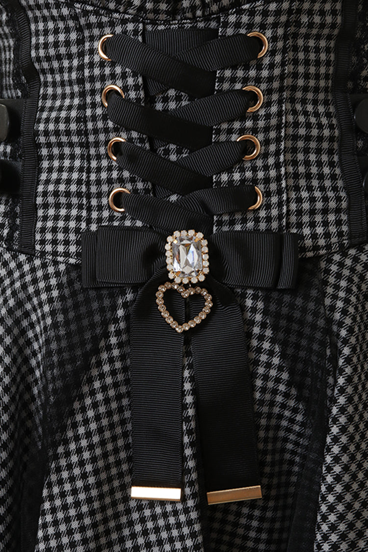 High Waist Mesh Buckle Skirt - Jirai Kei Fashion