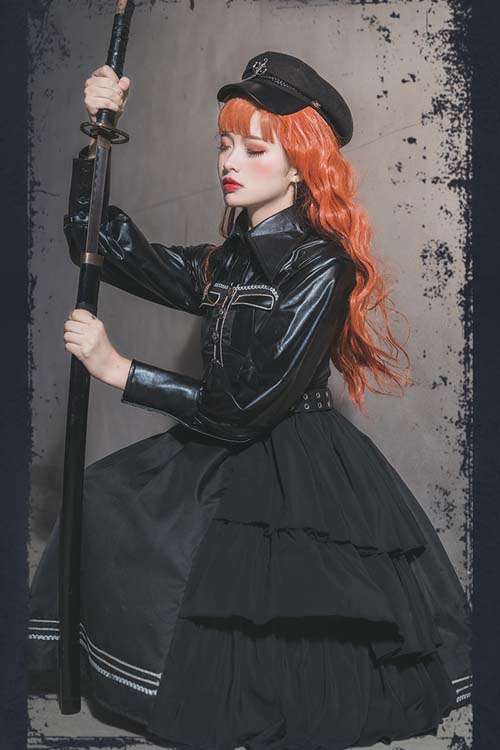 Cool Gothic Lolita JSK Dress with Night Owl Design