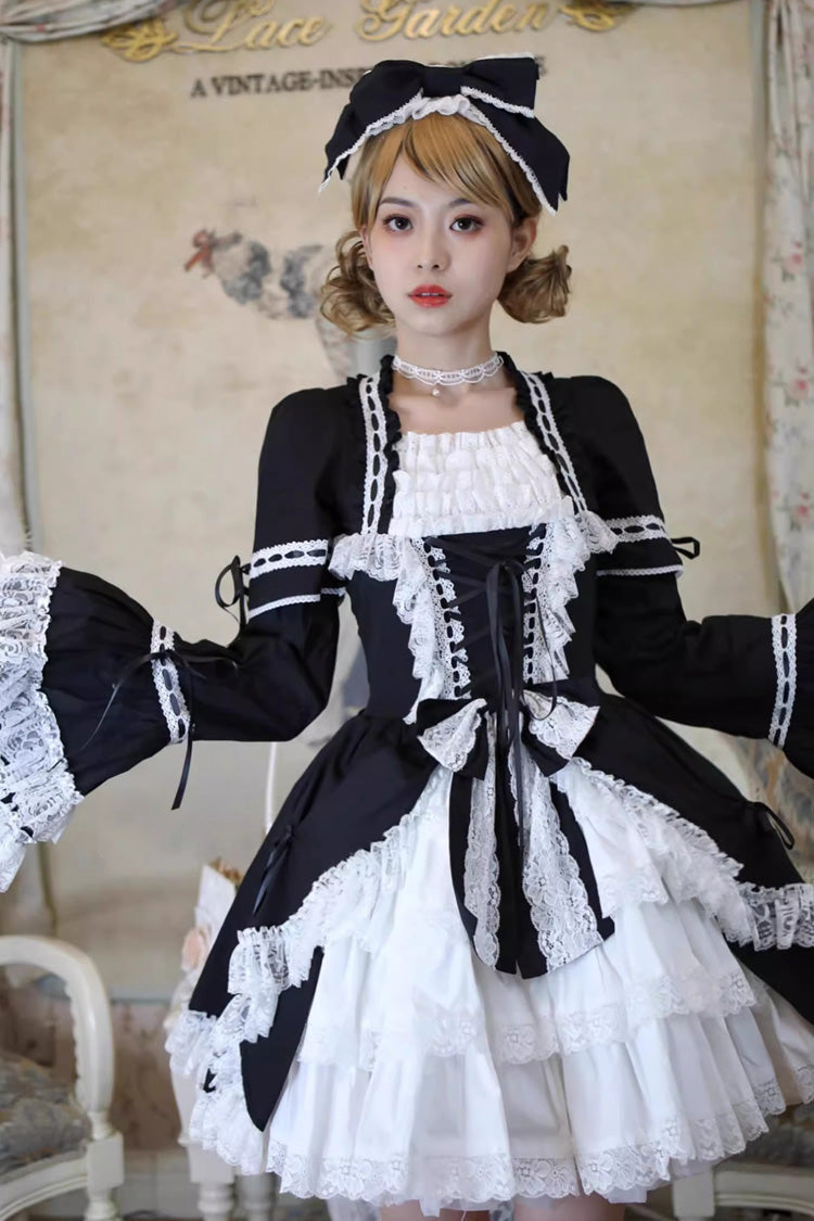 Sweet Lolita Dress with Multi-Layered Ruffle Cardigan - Miss Rella, 9 Colors