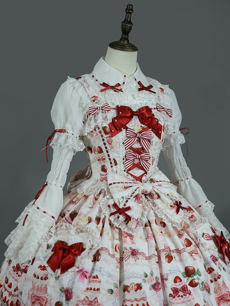 Short Sleeves White Puff Blouse