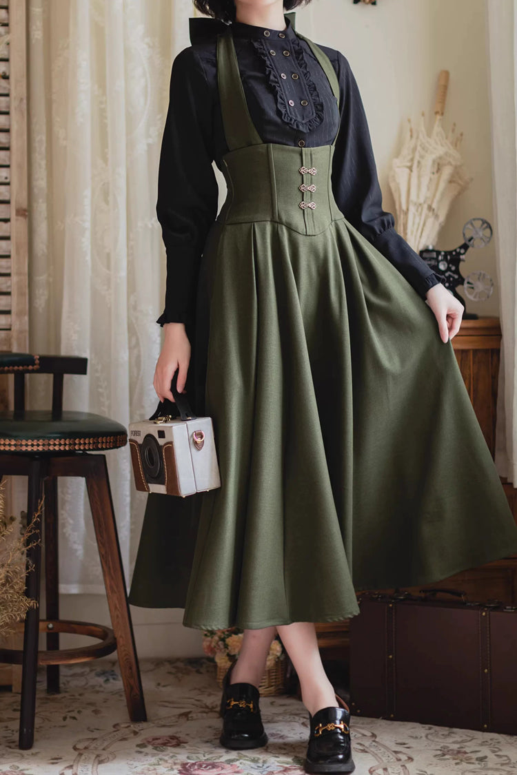 Halterneck Ruffled Fishbone Dress