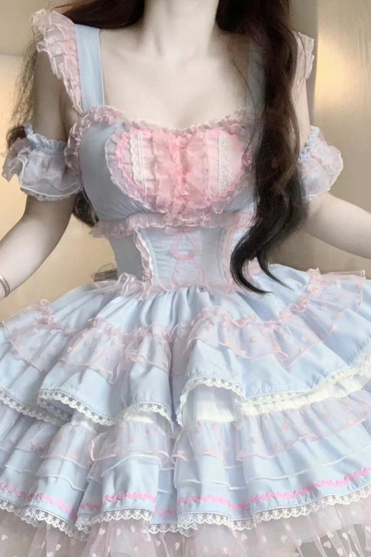 Dopamine Multilayer Lace Sweet Lolita Jumper Dress in 5 Hues