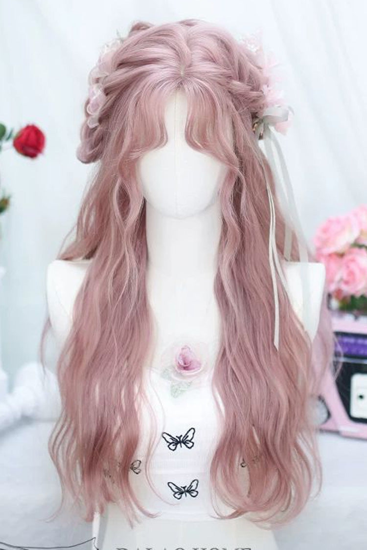 Sakura Pink Soft Curl Wig with Stylish Bangs - Sweet Lolita