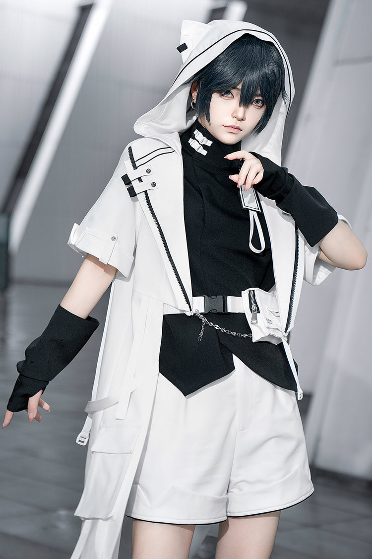 Ivory Cat Ear Prince Coat with Ouji Fashion Style - White Cat