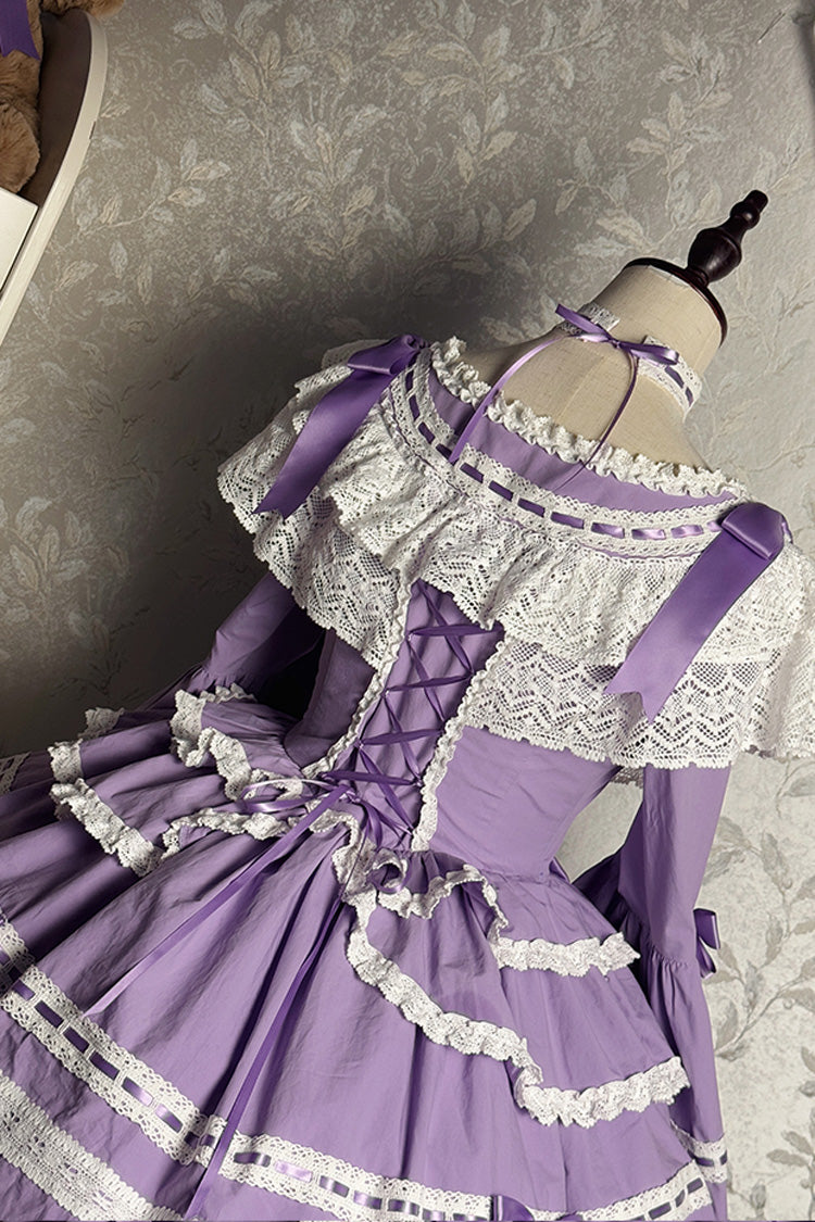 Violet Rabbit Dream Bell Sleeve Bow Lace Lolita Frock