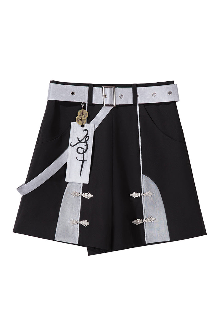 Sleeveless Chinese Style Ouji Lolita Set - Black