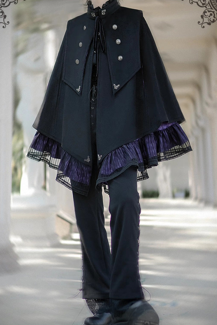 Gothic Prince Double-Breasted Ouji Cloak Coat, 3 Colorways