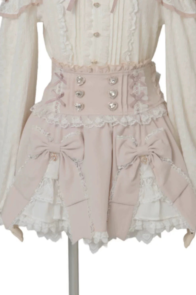 Gothic Plaid Ruffled Bow Jirai Lolita Skirt in Three Variants
