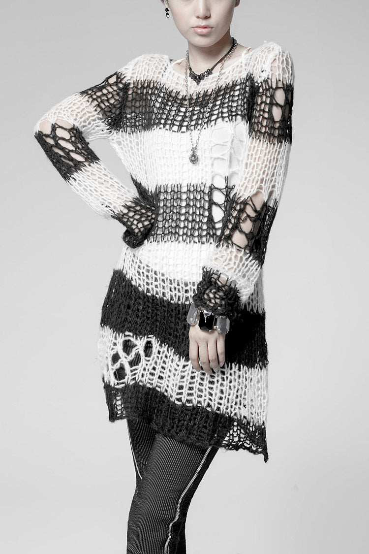 Women's Steampunk Sweater - Ripped Print, 3 Shades